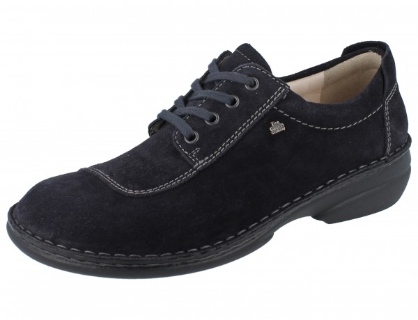 FINN COMFORT Lexington Damen Halbschuhe Schnürschuhe blau navy/Velour