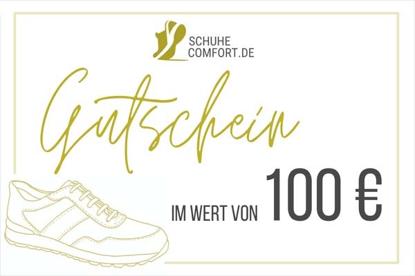 Schuhecomfort Gutschein im Wert von 100€ zum verschenken