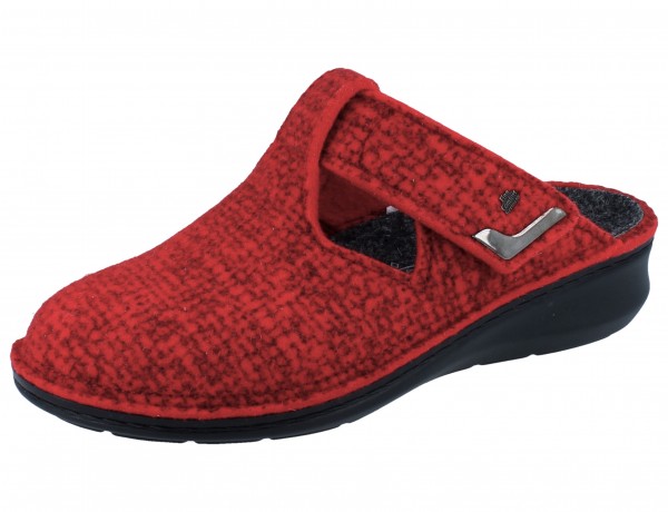 FINN COMFORT Spiez Damen Hausschuhe rot red/TessileFilz