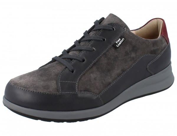 FINN COMFORT Prato Damen Halbschuhe Schnürschuhe grau anthracite Roxy/Velour