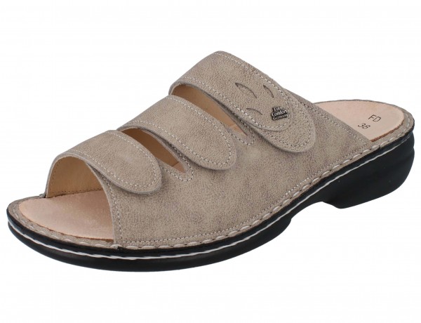 FINN COMFORT Kos Damen Pantolette beige rock Glattleder