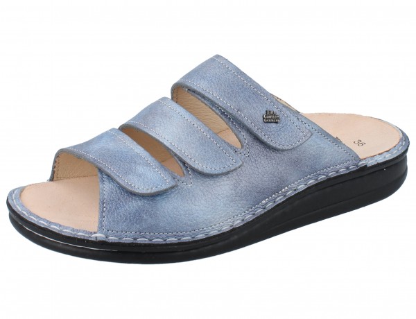 FINN COMFORT Korfu Damen Pantolette blau jeans/Alfa