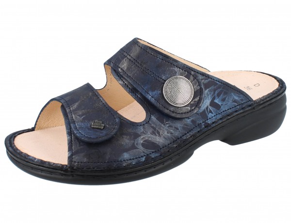 FINN COMFORT Sansibar Damen Pantolette blau atlantic/Rifrello