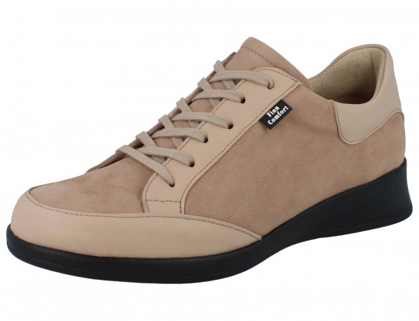 FINN COMFORT Kastela Damen Halbschuhe Schnürschuhe beige sesame Porto Leder