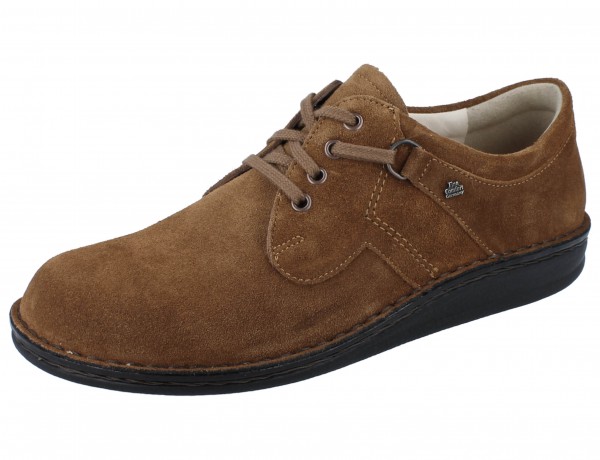 Finn Comfort Vaasa Herrenschnürhalbschuhe braun Velourleder