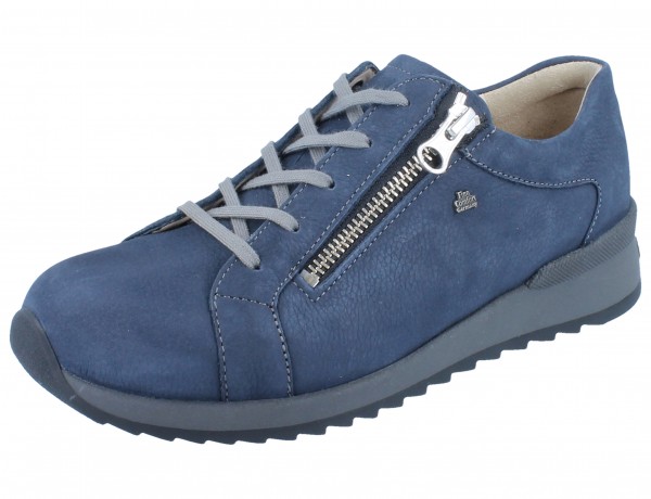 FINN COMFORT Barretos Damen Halbschuhe Schnürschuhe blau marine/Mustang