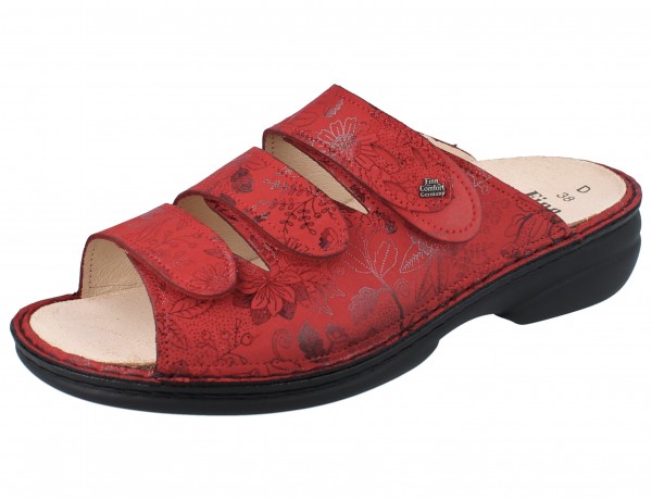FINN COMFORT Kos Damen Pantoletten rot red Jardin/Kennedy