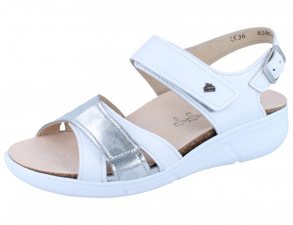 FINN COMFORT Nadi Damen Sandale weiss/argento Nappa/Slide