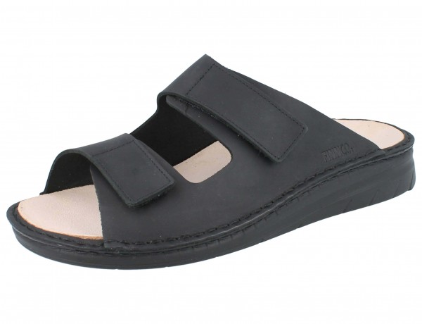 FINN COMFORT Mabuto Herren Hausschuhe Pantolette black schwarz Glattleder