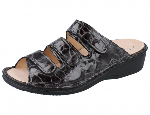 FINN COMFORT Pisa Damen Pantolette grau grey/Taslack