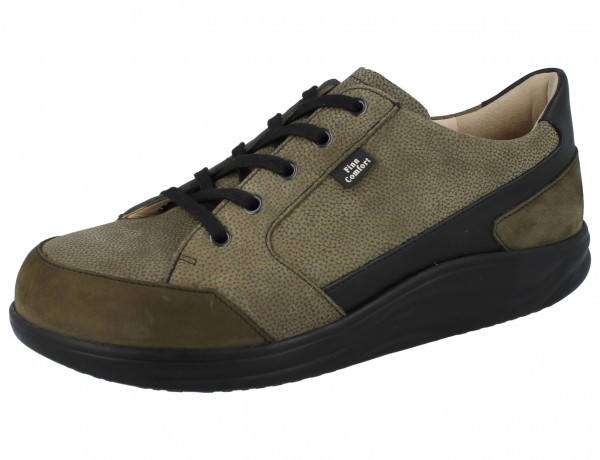 FINN COMFORT FINNAMIC Huaraz Herren Schnürhalbschuhe grün olive Nubukleder