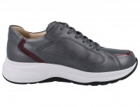 Vorschau: trendiger Damensneaker aus grau schimmerndem Glattleder mit losen Einlagen Vorschau: trendiger Damensneaker aus grau schimmerndem Glattleder mit losen Einlagen