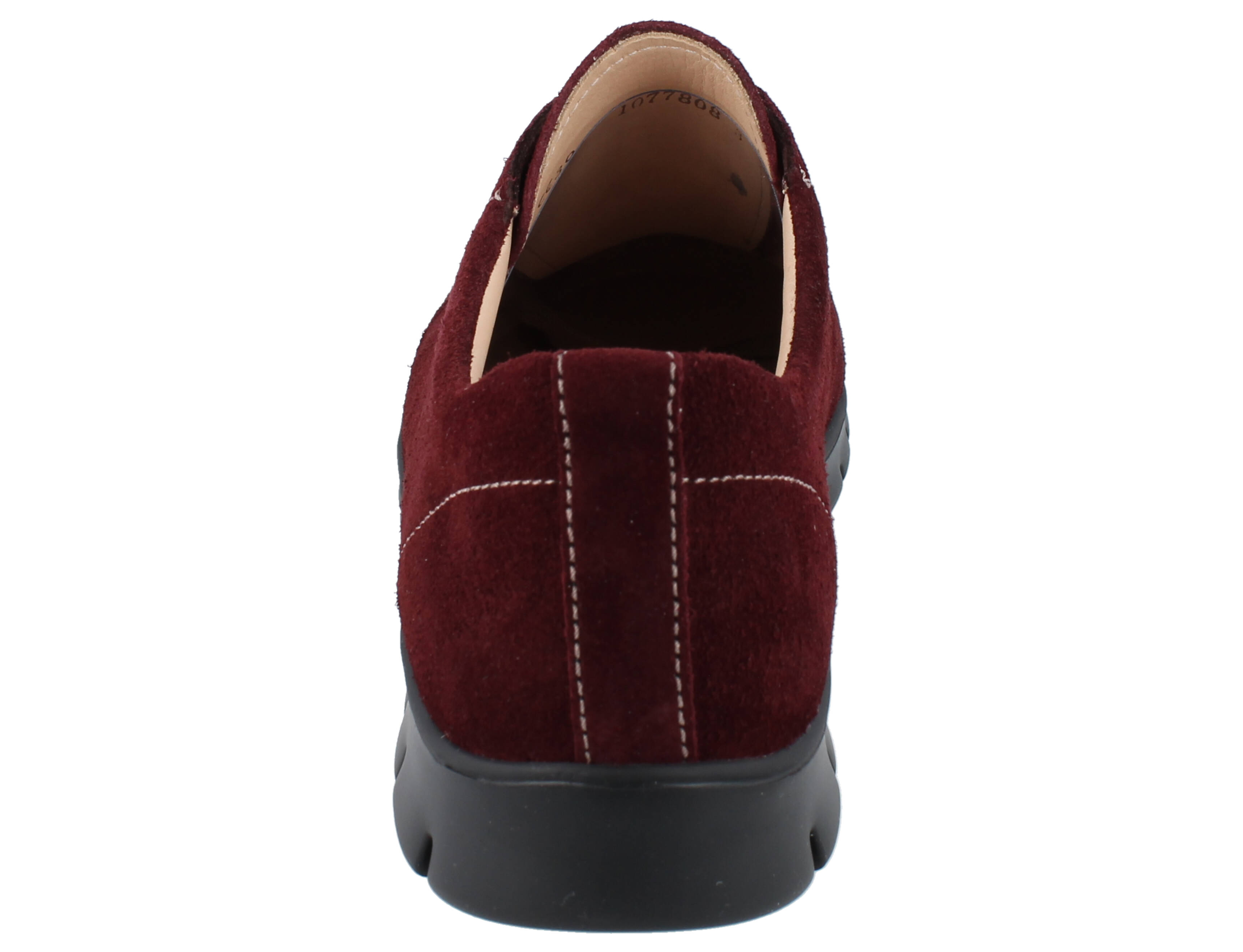 FINN COMFORT Swansea Damen Halbschuhe Schnürhalbschuhe rot bordo/Velour