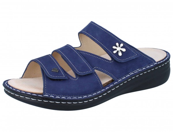 FINN COMFORT Grenada Damen Pantolette blau royal Nubukleder