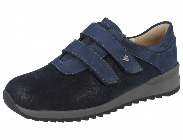 FINN COMFORT FINNSTRETCH Ivrea Damen Halbschuhe blau marine Stretch Nubukleder