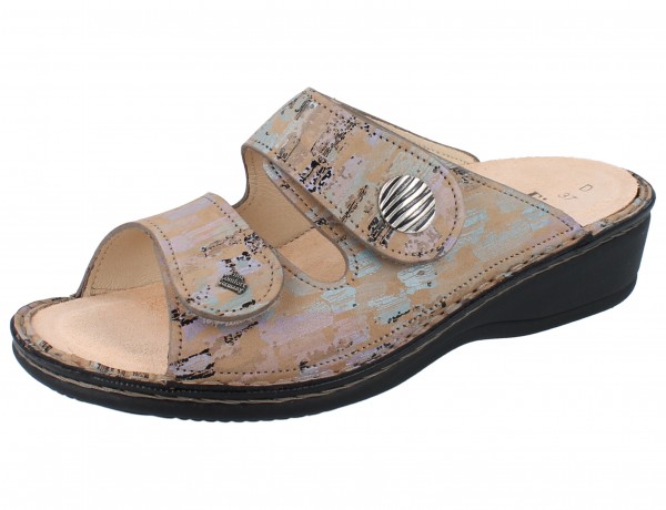 FINN COMFORT Panay Soft Damen Pantoletten beige mehrfarbig dune/Tayfun