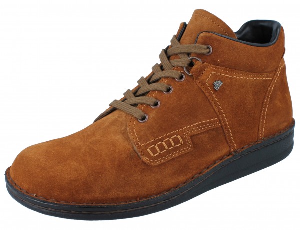 FINN COMFORT Linz Herren Boot Schnürhalbschuhe braun Velourleder