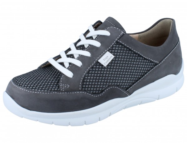 FINN COMFORT FINNAMIC Milford Damen Halbschuhe Schnürschuhe grau darkgrey Leder