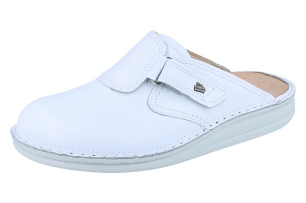 Finn Comfort Herren und Damen Clog weiß Glattleder