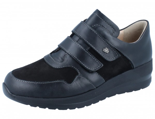 FINN COMFORT Udine Damen Halbschuhe schwarz NappaSeda/Nubuk