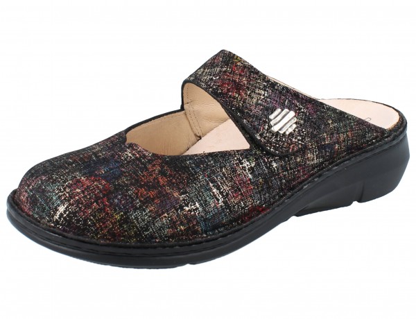 FINN COMFORT Roseau Damen Clogs schwarz mehrfarbig multi/Brokat