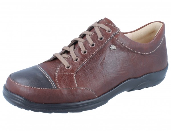 FinnComfort Alamo Herren Schnürhalbschuhe braun Glattleder