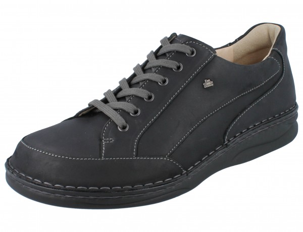 FINN COMFORT Falkland Herren Halbschuhe schwarz Leder