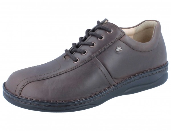 FINN COMFORT Dijon Herren Halbschuhe Schnürhalbschuhe braun darkbrown/Nuri
