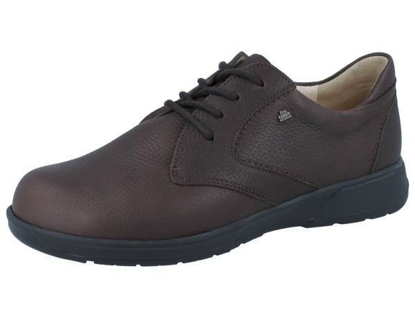 Brauner Herrenschnürschuh FinnComfort mit weichem Glattleder und SuperSoft Fußbett