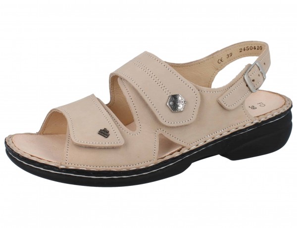 FINN COMFORT Milos Damen Sandale beige ivory Nubuk