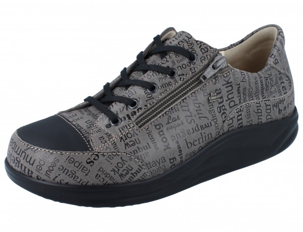 FINN COMFORT FINNAMIC Hachiouji Damen Schnürschuhe grau mud Words Glattleder