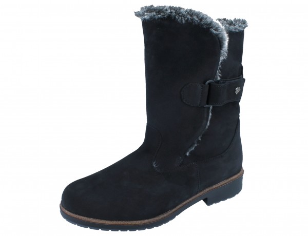 Finn Comfort Lizzola Damen Winterstiefel schwarz Nubukleder mit Wollfutter