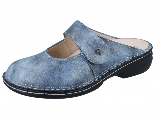 FINN COMFORT Stanford Damen Clogs blau jeans/Alfa