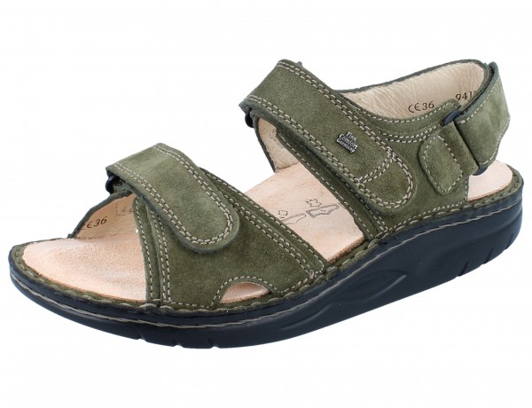 FINN COMFORT FINNAMIC Yuma Damen Herren Sandale grün olive/Piuma