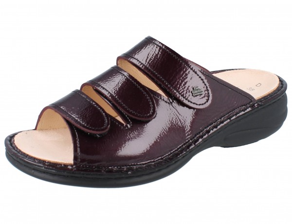 FINN COMFORT Hellas Damen Pantolette rot, bordeaux prugna/Rocklack