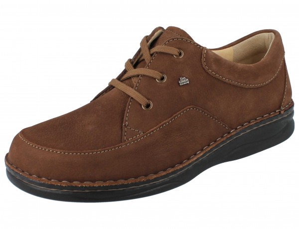 blauner Nubuk Herren Schnürschuh schwarze Sohle Wechselfußbett
