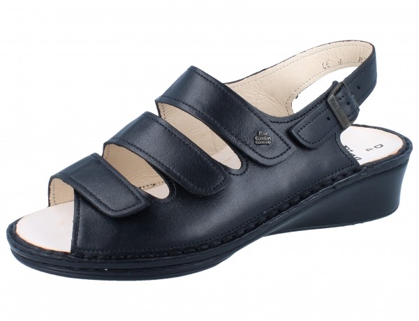 FINN COMFORT Samoa Damen Sandale schwarz Glattleder