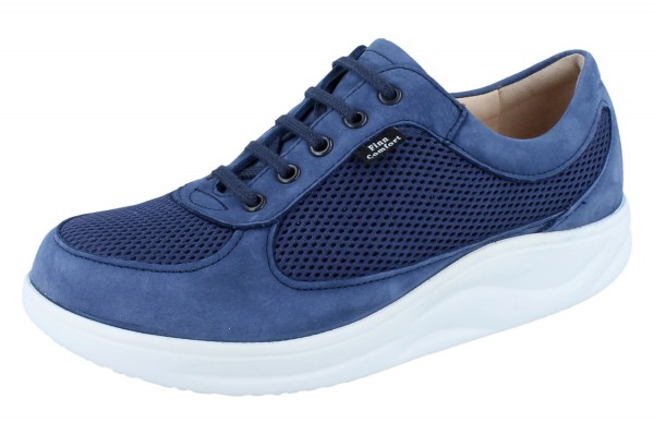 FINN COMFORT FINNAMIC Columbia Damen Halbschuhe blau Nubukleder Mesh