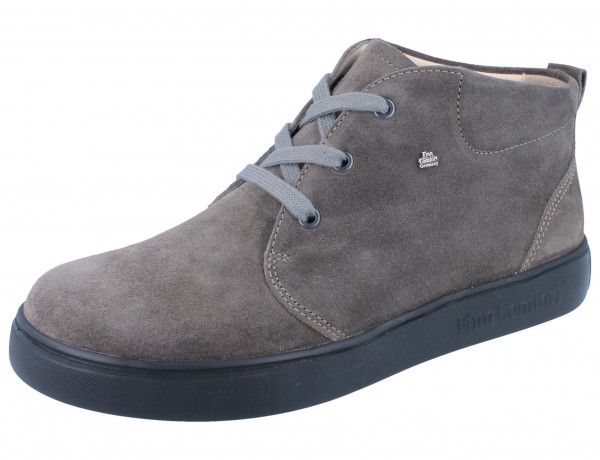 FINN COMFORT Warwick Herren Halbschuhe grau asphalt/Velour