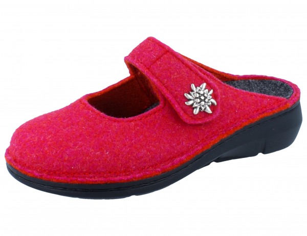 FINN COMFORT Silvretta Damen Clogs rot fuchsia/DoubleFilz
