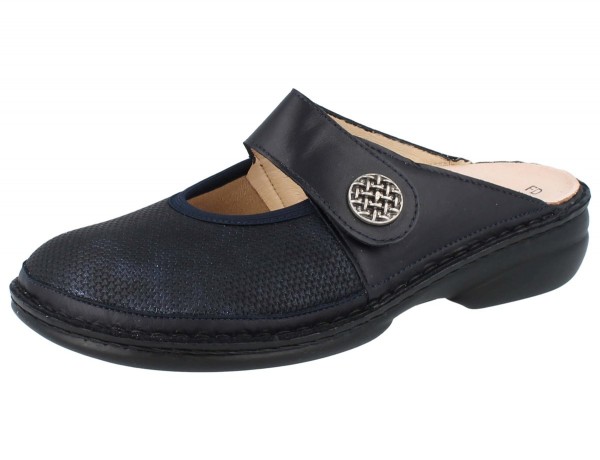 Finn Comfort nachtblauer Damen Stetch Clogs