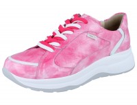 Quietschpinker Damen Schnürschuh mit Pink-weissen Schnürsenkeln aus Lackleder Quietschpinker Damen Schnürschuh mit Pink-weissen Schnürsenkeln aus Lackleder