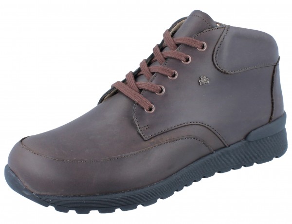 Finn Comfort Herren knöchelhohe Halbschuhe braun Glattleder