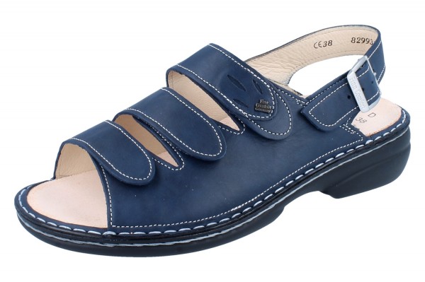 FINN COMFORT Saloniki Damen Sandale blau Glattleder
