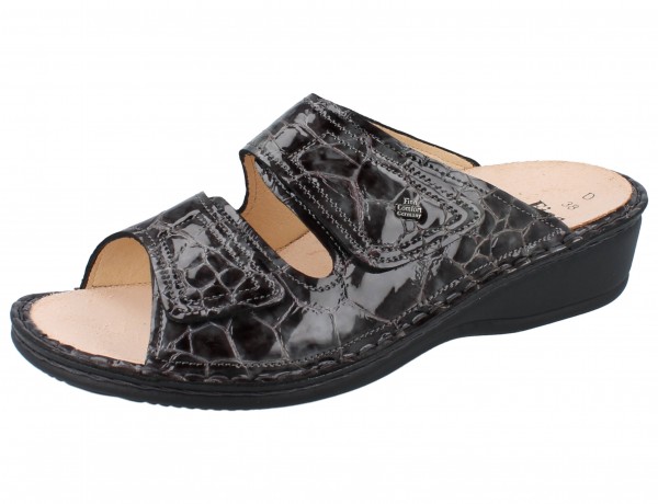 FINN COMFORT Jamaika Damen Pantolette grau grey/Taslack