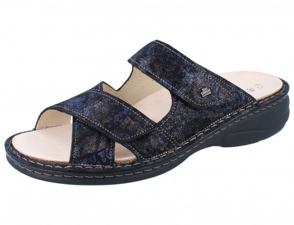 FINN COMFORT Melrose Damen Pantolette schwarz multi Breeze Nubukleder