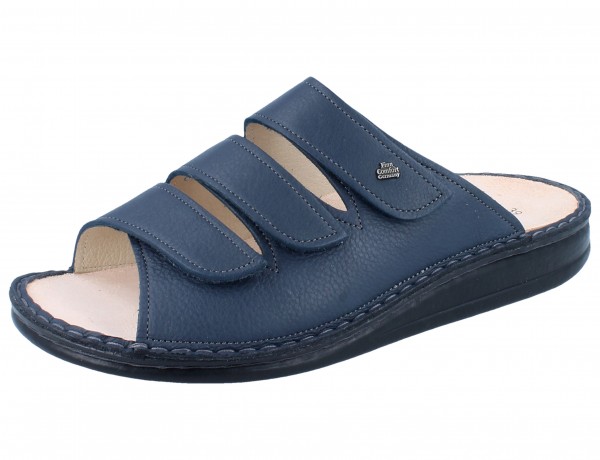 FINN COMFORT Korfu Pantolette Damen Herren blau river/Tangon