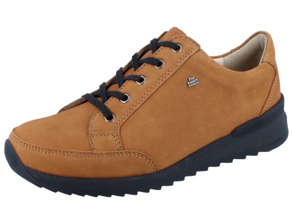 FINN COMFORT Pordenone Damen Halbschuhe Schnürschuhe braun brandy/Nubuk