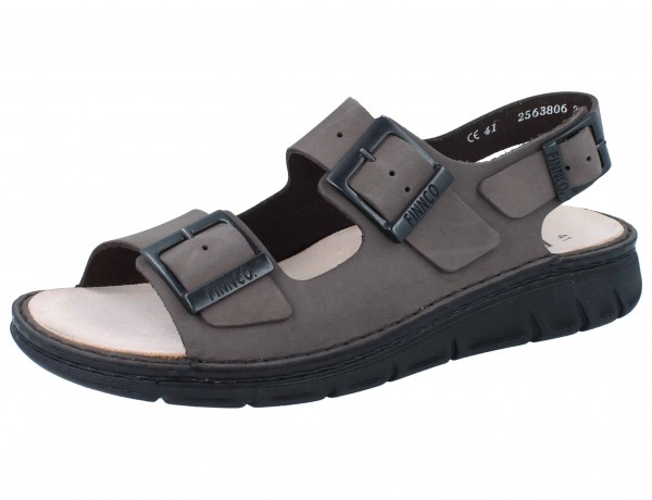 FINN COMFORTFINNCO Nevis Soft Herren Sandale grau Leder