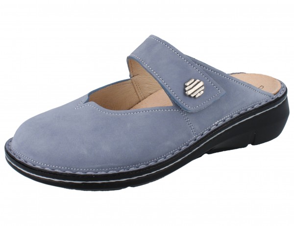 FINN COMFORT Roseau Damen Clogs blau lightblue/Nubuk